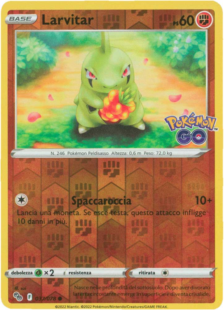 037/078 Larvitar comune foil reverse (IT) -NEAR MINT-