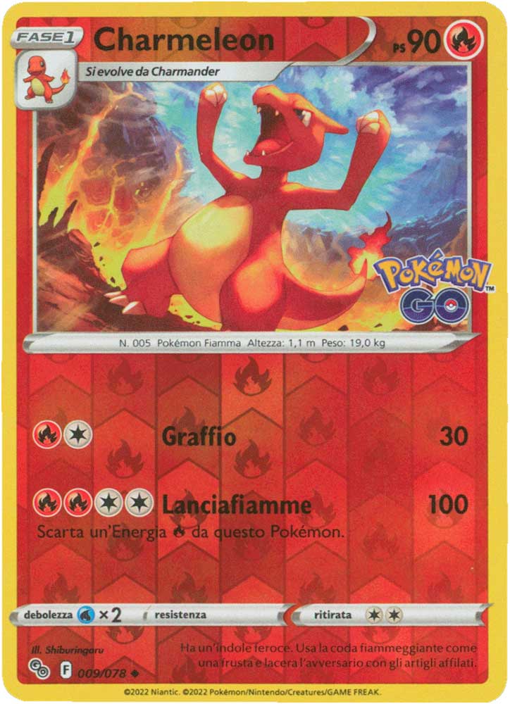 009/078 Charmeleon non comune foil reverse (IT) -NEAR MINT-
