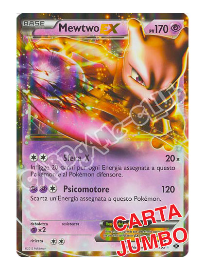 54 / 99 Mewtwo JUMBO rara ex foil (IT) -NEAR MINT-
