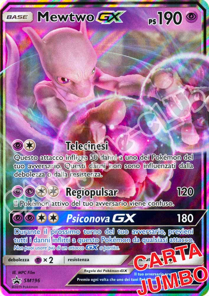 SM196 Mewtwo GX Jumbo foil (IT) -NEAR MINT-