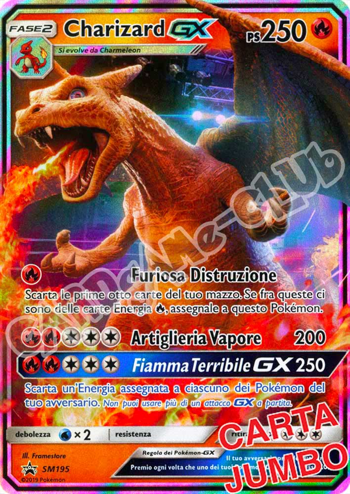 SM195 Charizard GX Jumbo foil (IT) -NEAR MINT-