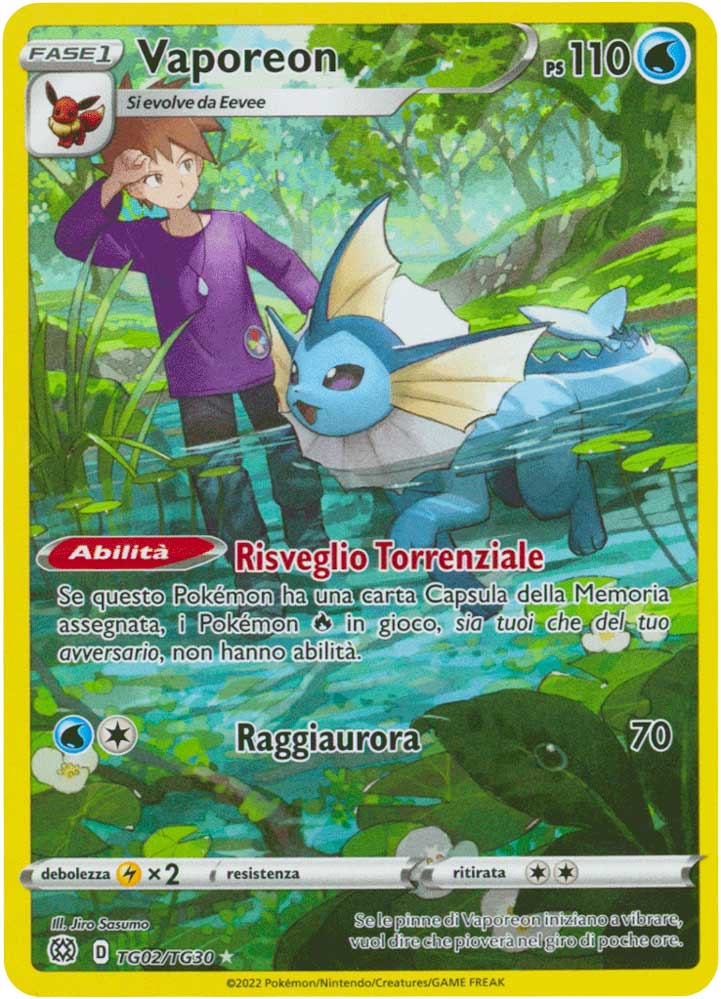 TG02 / TG30 Vaporeon Rara Segreta foil (IT) -NEAR MINT-