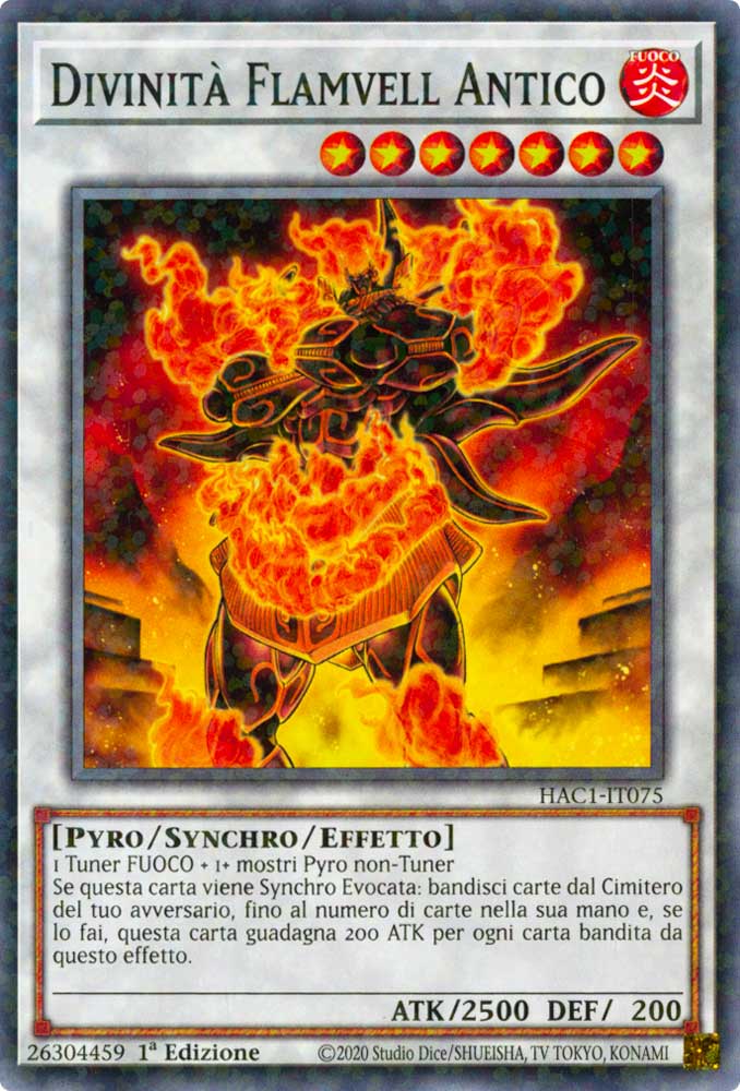 HAC1-IT075 Divinita' Flamvell Antico duel terminal normale parallela 1a Edizione (IT) -NEAR MINT-