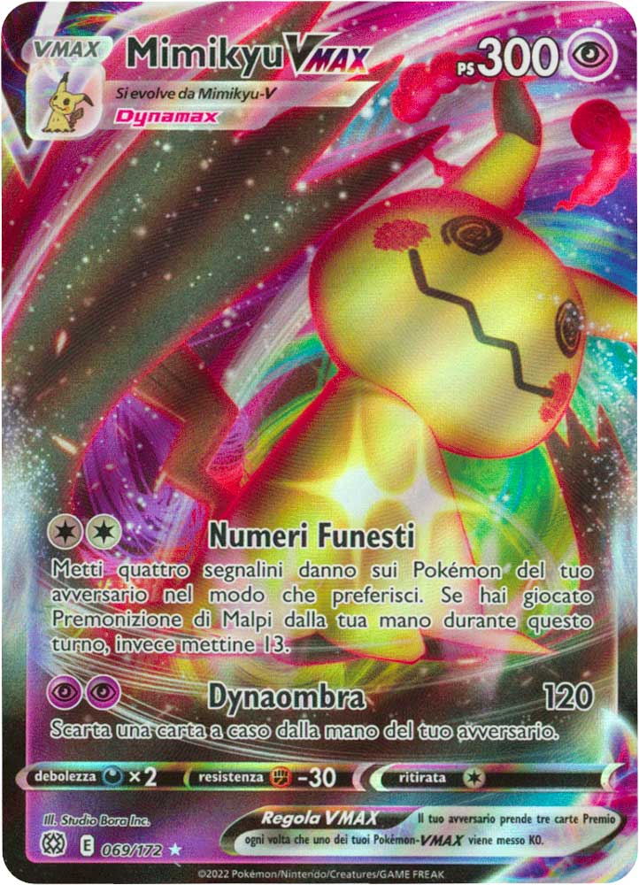 069 / 172 Mimikyu VMAX Rara Holo VMAX foil (IT) -NEAR MINT-