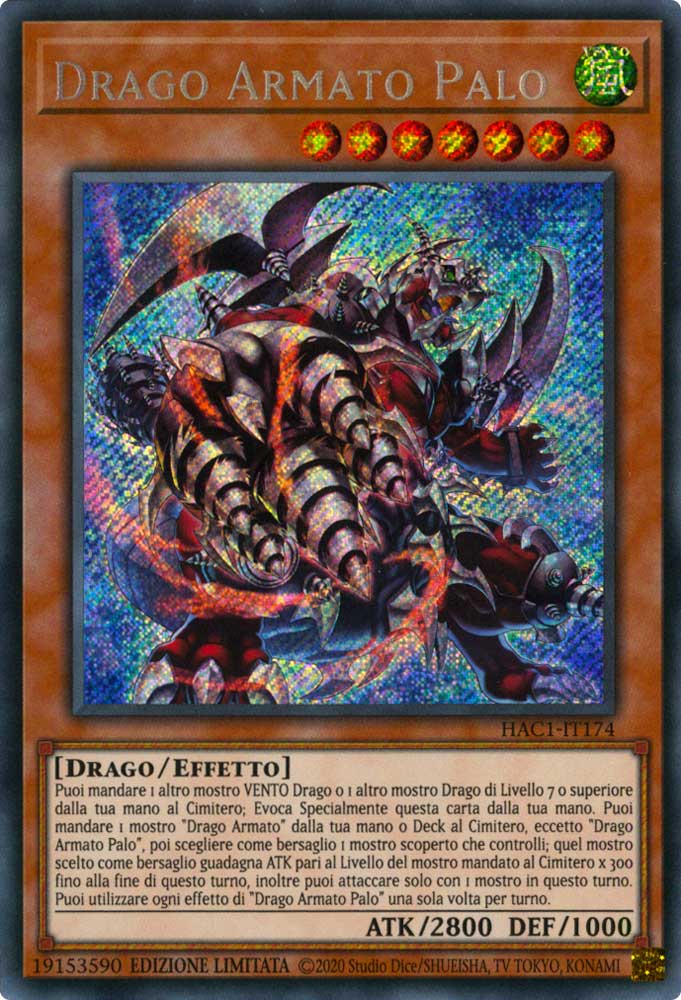 HAC1-IT174 Drago Armato Palo rara segreta 1a Edizione (IT) -NEAR MINT-