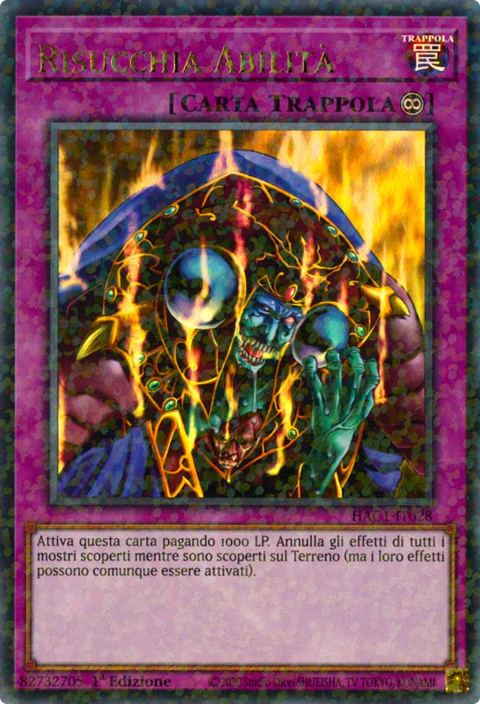 HAC1-IT028 Risucchia Abilita' duel terminal ultra rara parallela 1a Edizione (IT) -NEAR MINT-