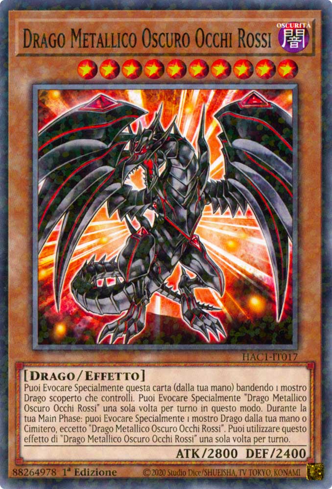HAC1-IT017 Drago Metallico Oscuro Occhi Rossi duel terminal normale parallela 1a Edizione (IT) -NEAR MINT-