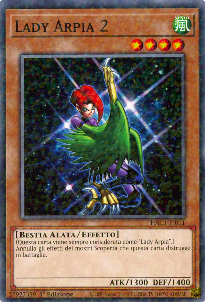 HAC1-IT011 Lady Arpia 2 duel terminal normale parallela 1a Edizione (IT) -NEAR MINT-
