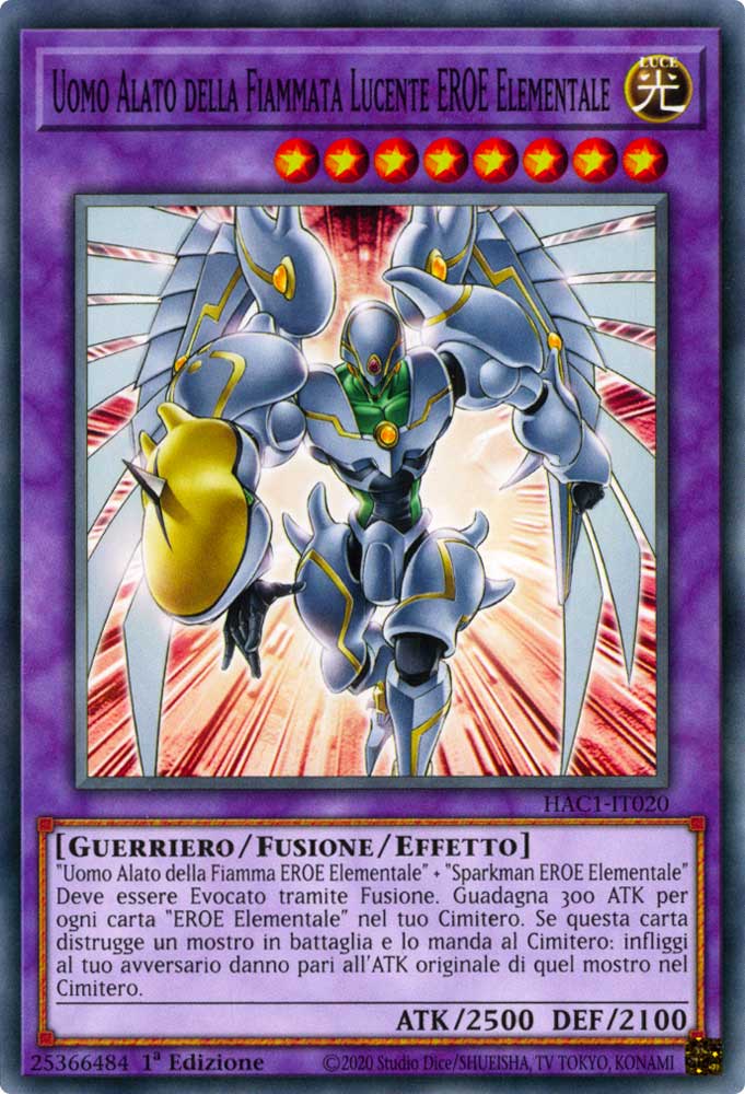 HAC1-IT020 Uomo Alato della Fiammata Lucente EROE Elementale comune 1a Edizione (IT) -NEAR MINT-