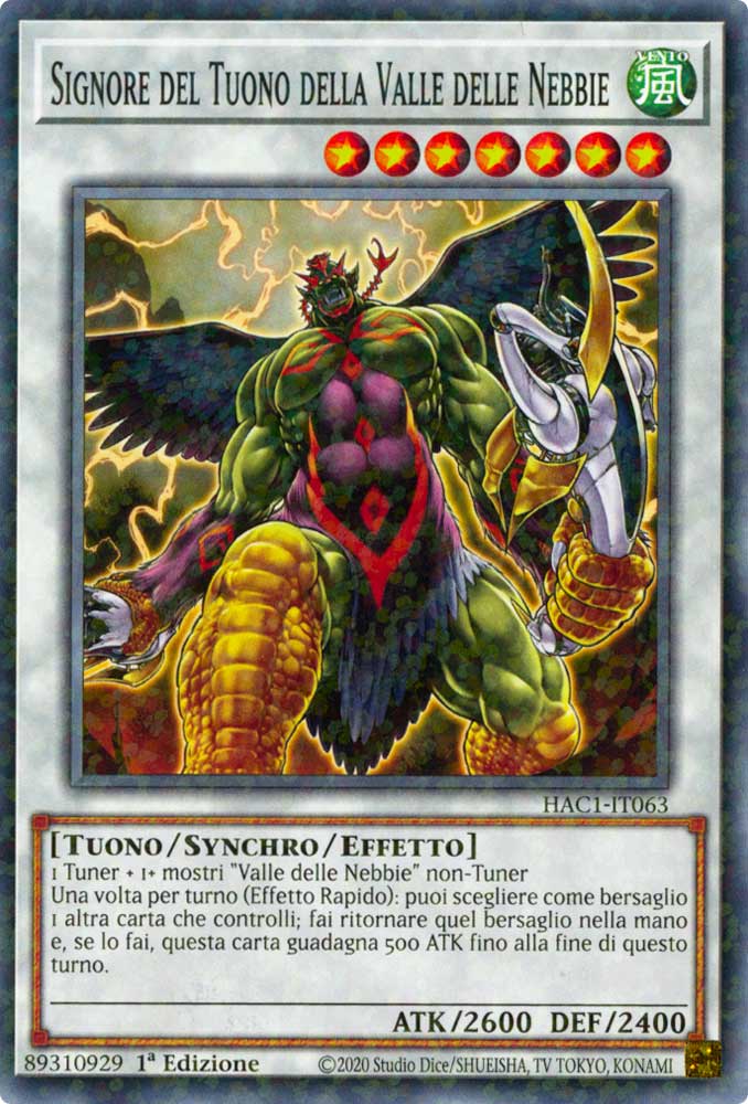 HAC1-IT063 Signore del Tuono della Valle delle Nebbie duel terminal normale parallela 1a Edizione (IT) -NEAR MINT-