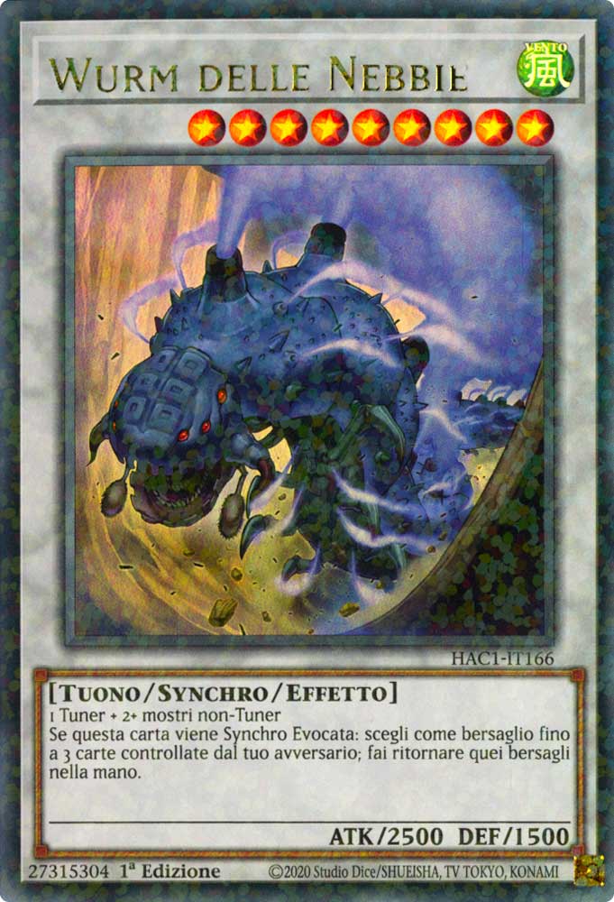 HAC1-IT166 Wurm delle Nebbie duel terminal ultra rara parallela 1a Edizione (IT) -NEAR MINT-