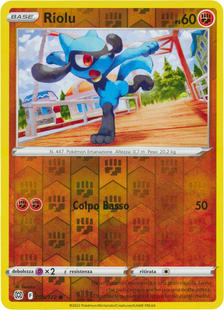 078 / 172 Riolu Comune Reverse foil (IT)  -GOOD-