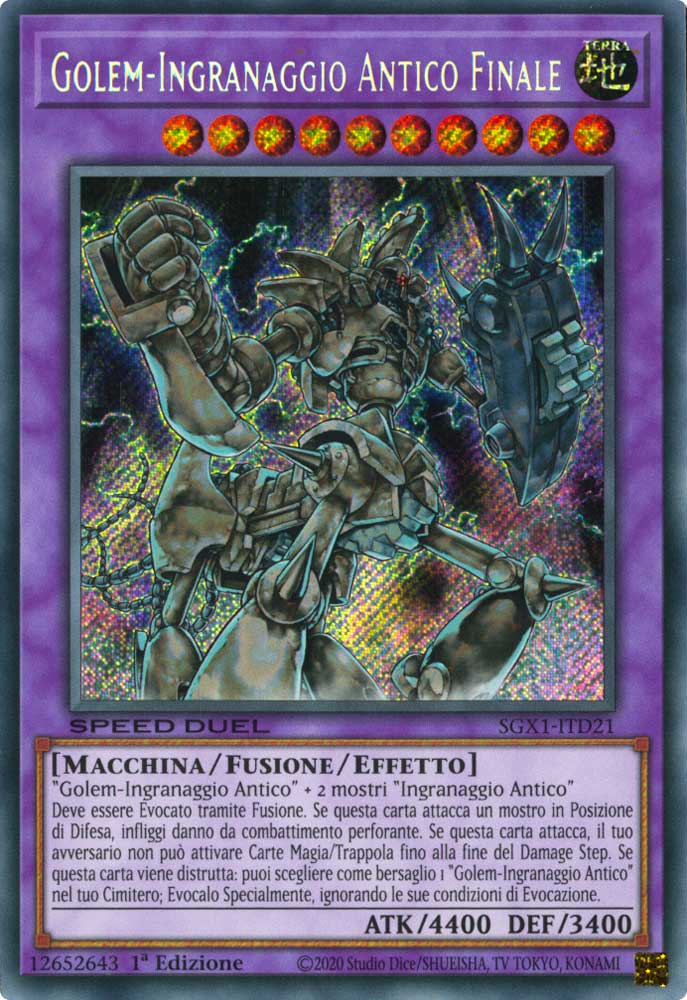 SGX1-ITD21 Golem-Ingranaggio Antico Finale rara segreta 1a Edizione (IT) -MINT-