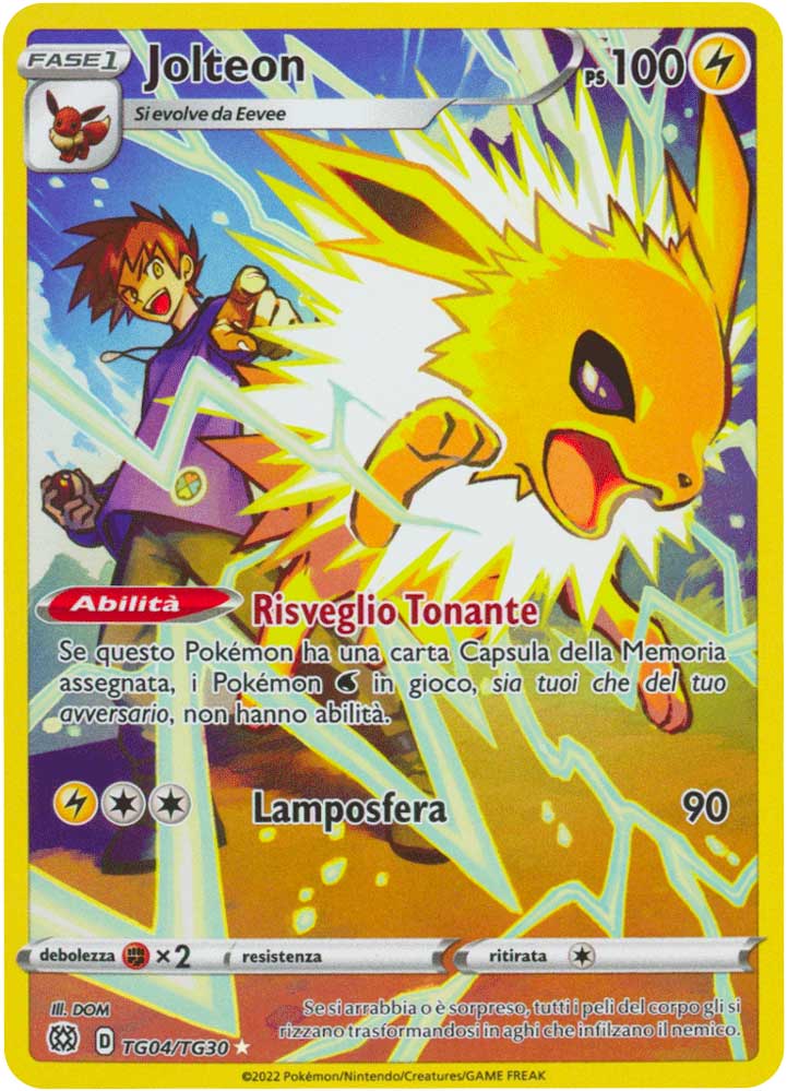 TG04 / TG30 Jolteon Rara Segreta foil (IT) -NEAR MINT-