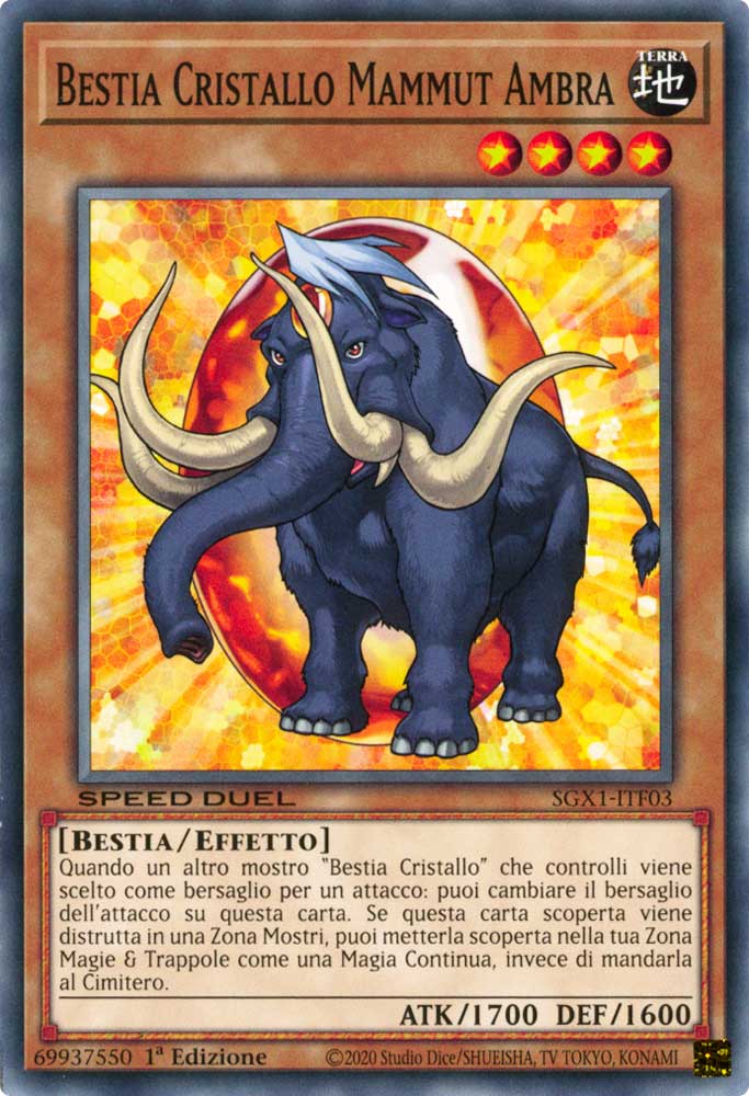 SGX1-ITF03 Bestia Cristallo Mammut Ambra comune 1a Edizione (IT) -MINT-
