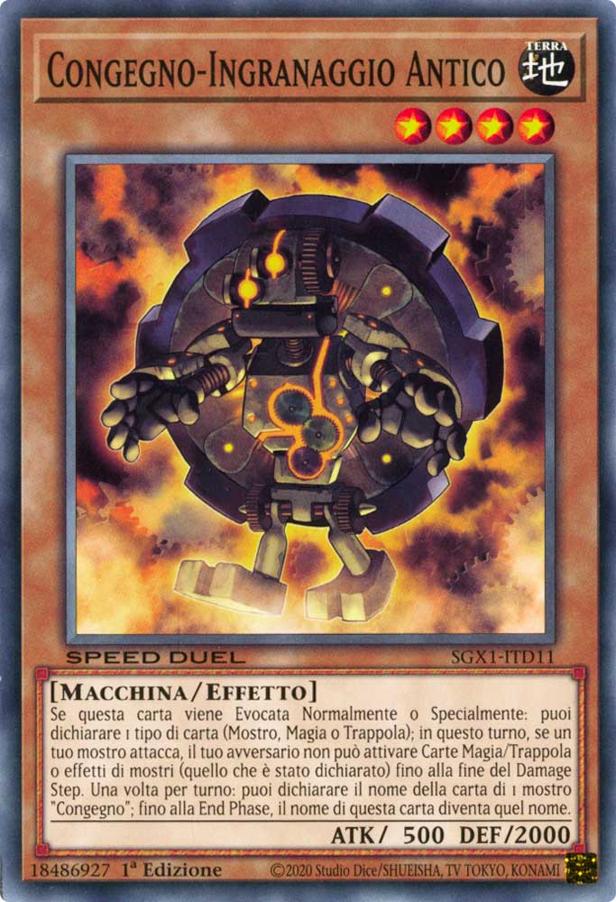 SGX1-ITD11 Ancient Gear Gadget comune 1a Edizione (IT) -MINT-
