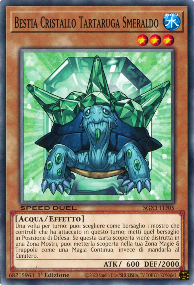 SGX1-ITF05 Bestia Cristallo Tartaruga Smeraldo comune 1a Edizione (IT) -MINT-