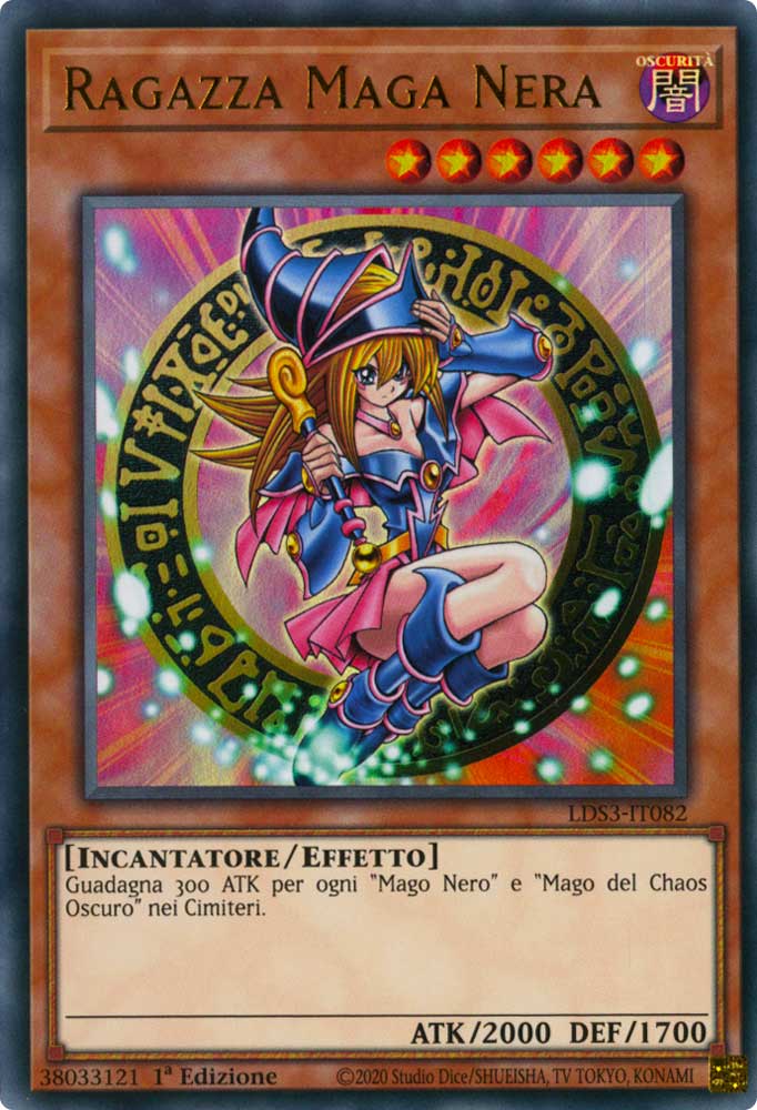 LDS3-IT082 Ragazza Maga Nera (scritta ORO) Ultra Rara 1a Edizione (IT) -NEAR MINT-