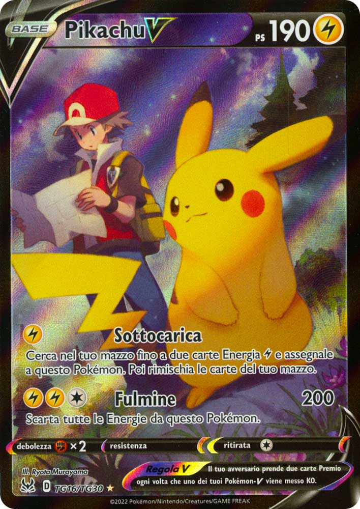 TG16 / TG30 Pikachu V Rara Segreta foil (IT) -NEAR MINT-