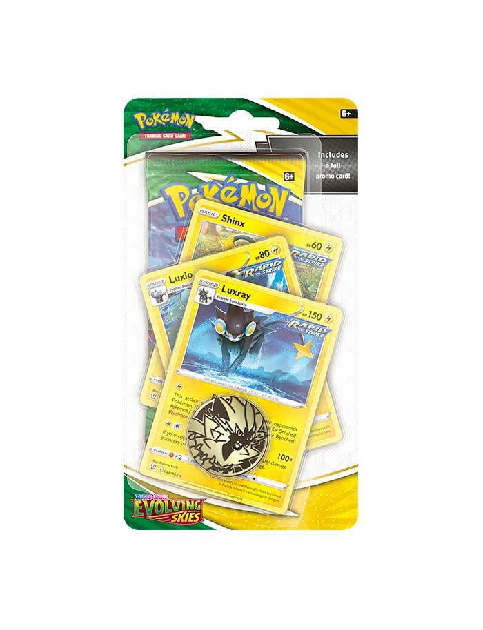 Sword and Shield Evolving Skies Premium Checklane Blister Shinx, Luxio e Luxray (EN)