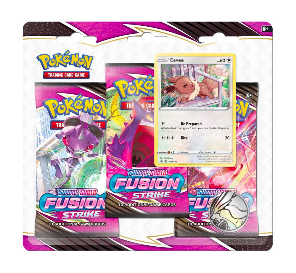 Sword and Shield Fusion Strike 3 Pack Blister Eevee (EN)