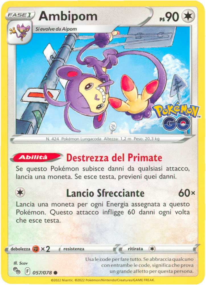 057/078 Ambipom comune normale (IT) -NEAR MINT-