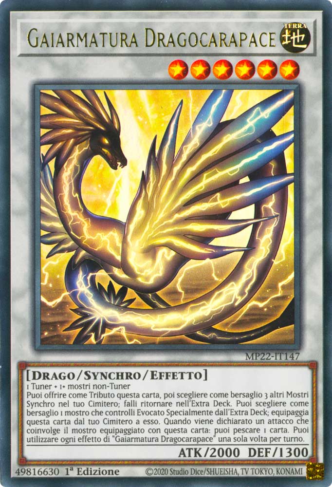 MP22-IT147 Gaiarmatura Dragocarapace Ultra Rara 1a Edizione (IT) -NEAR MINT-