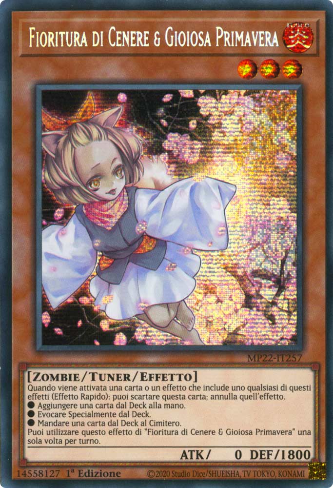MP22-IT257 Fioritura di Cenere & Gioiosa Primavera Rara Segreta Prismatica 1a Edizione (IT) -NEAR MINT-