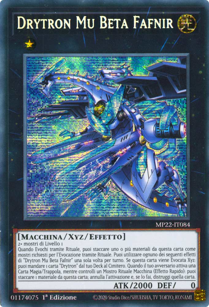 MP22-IT084 Drytron Mu Beta Fafnir Rara Segreta Prismatica 1a Edizione (IT) -NEAR MINT-