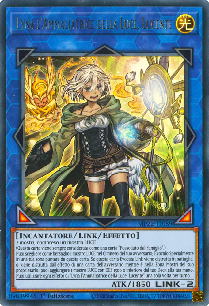 MP22-IT089 Lyna l'Ammaliatrice della Luce, Lucente Ultra Rara 1a Edizione (IT) -NEAR MINT-
