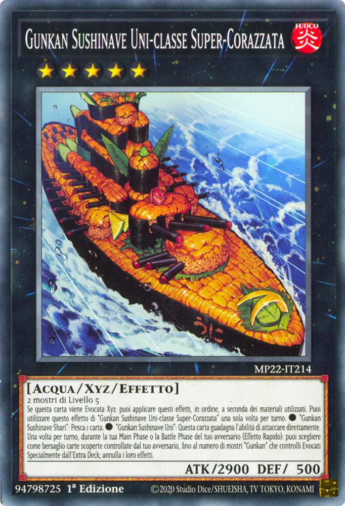 MP22-IT214 Gunkan Sushinave Uni-classe Super-Corazzata Comune 1a Edizione (IT) -NEAR MINT-