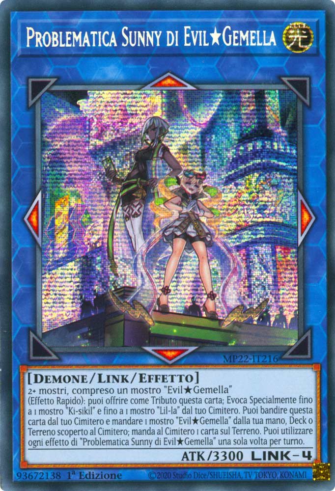 MP22-IT216 Problematica Sunny di EvilGemella Rara Segreta Prismatica 1a Edizione (IT) -NEAR MINT-