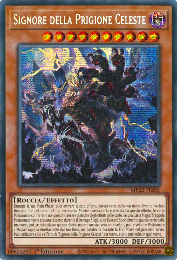 MP22-IT205 Signore della Prigione Celeste Rara Segreta Prismatica 1a Edizione (IT) -NEAR MINT-