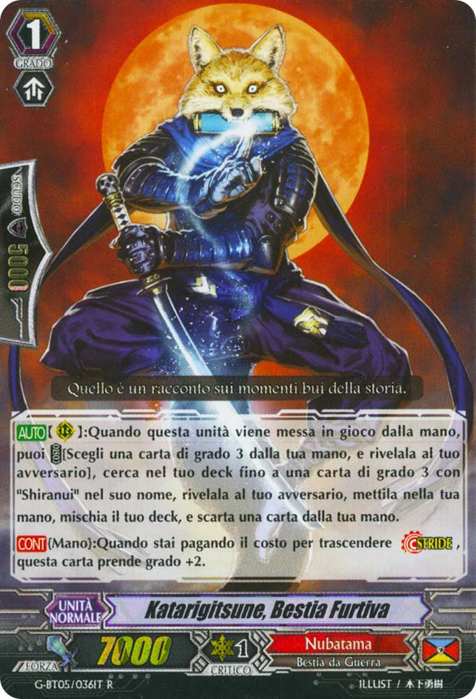 G-BT05-IT036 Katarigitsune, Bestia Furtiva rara foil (IT) -NEAR MINT-