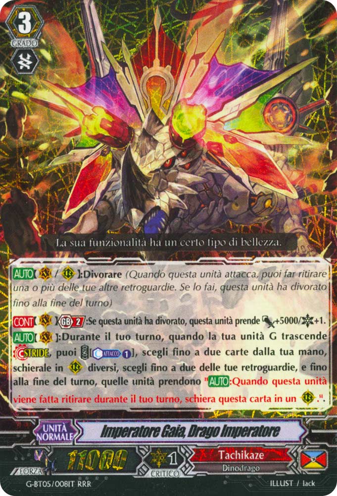 G-BT05-IT008 Imperatore Gaia, Drago Imperatore tripla rara foil (IT) -NEAR MINT-