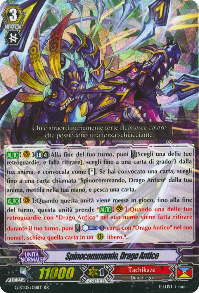 G-BT05-IT018 Spinocommando, Drago Antico doppia rara foil (IT) -NEAR MINT-