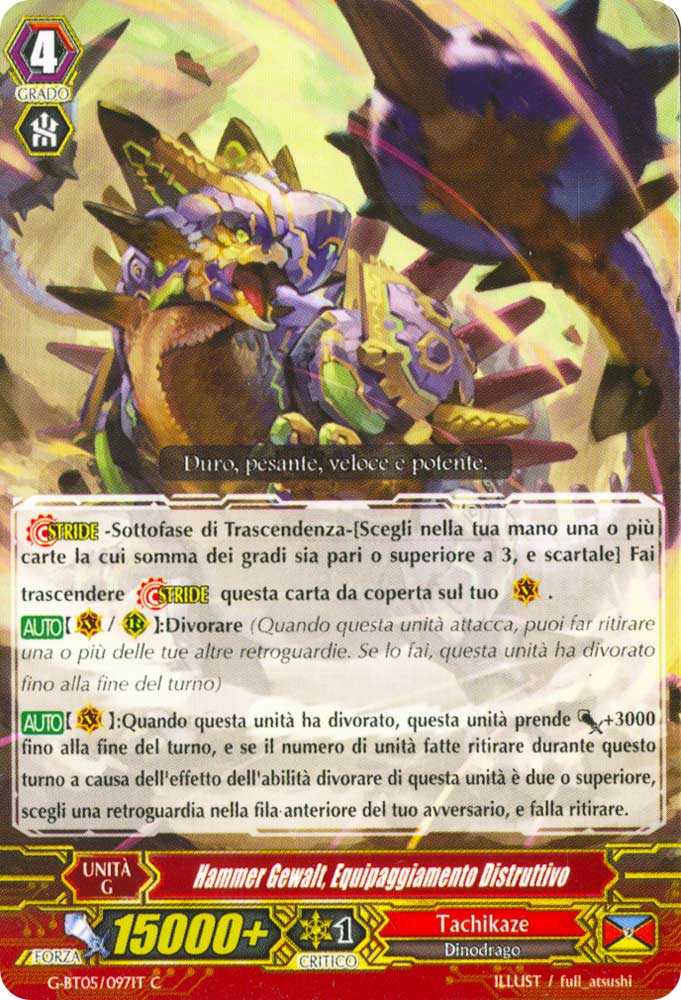 G-BT05-IT097 Hammer Gewalt, Equipaggiamento Distruttivo comune normale (IT) -NEAR MINT-