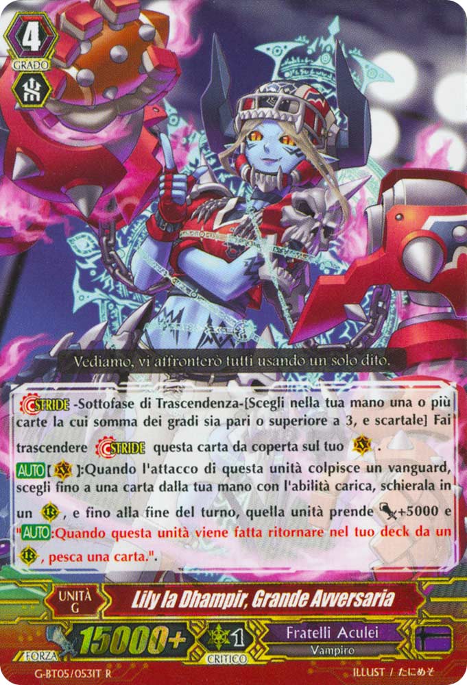 G-BT05-IT053 Lily la Dhampir, Grande Avversaria rara foil (IT) -NEAR MINT-