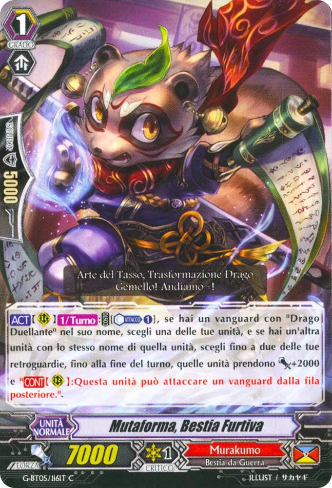 G-BT05-IT116 Mutaforma, Bestia Furtiva comune normale (IT) -NEAR MINT-