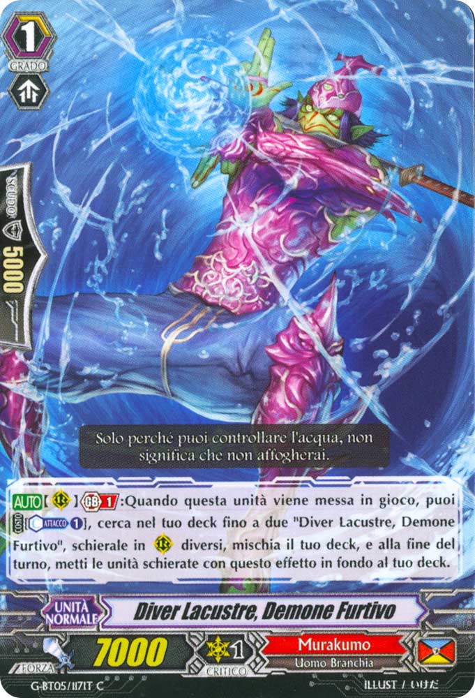 G-BT05-IT117 Diver Lacustre, Demone Furtivo comune normale (IT) -NEAR MINT-