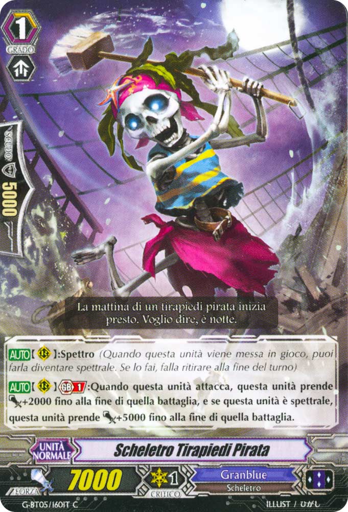 G-BT05-IT160 Scheletro Tirapiedi Pirata comune normale (IT) -NEAR MINT-