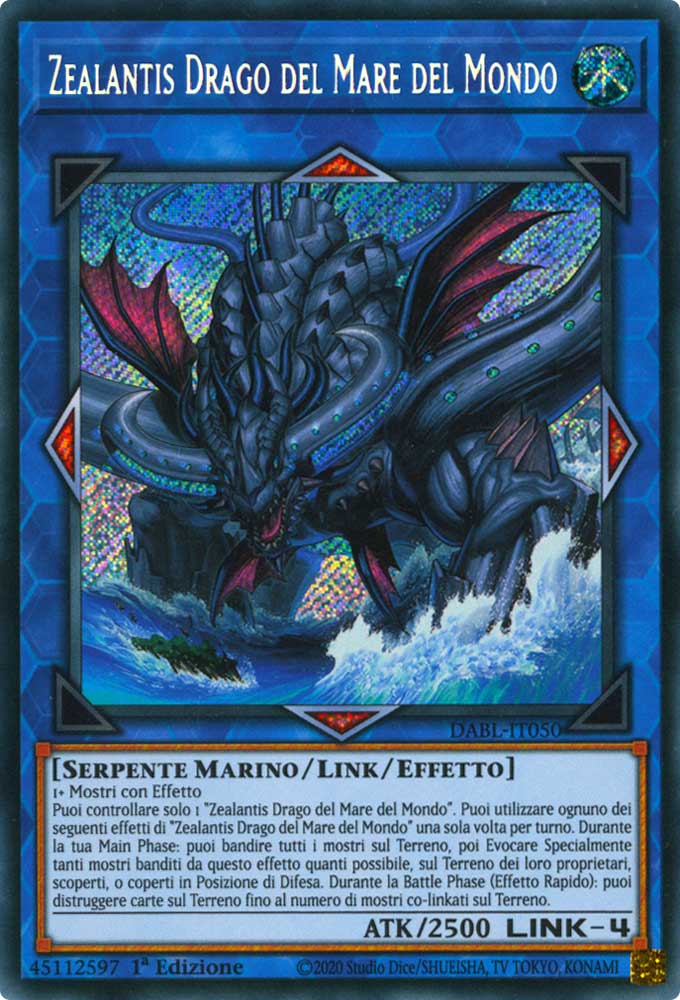 DABL-IT050 Zealantis Drago del Mare del Mondo Rara Segreta 1a Edizione (IT) -NEAR MINT-
