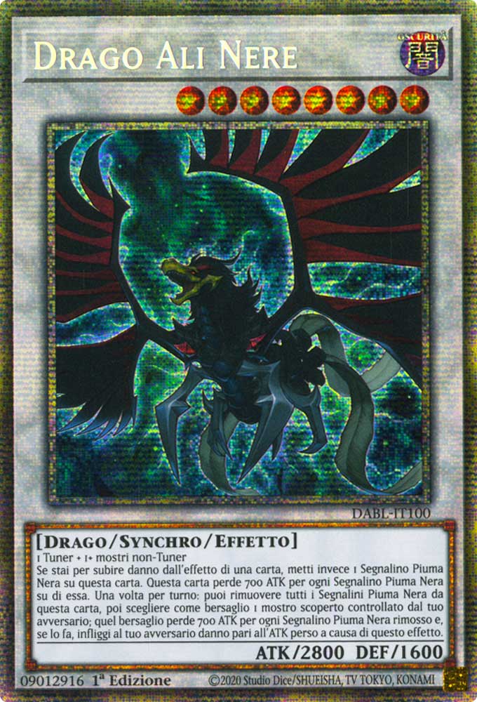 DABL-IT100 Drago Ali Nere Rara Starlight 1a Edizione (IT) -NEAR MINT-