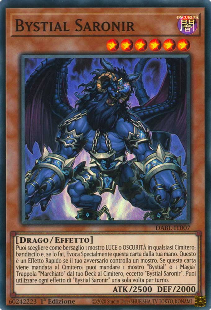 DABL-IT007 Bystial Saronir Super Rara 1a Edizione (IT) -NEAR MINT-
