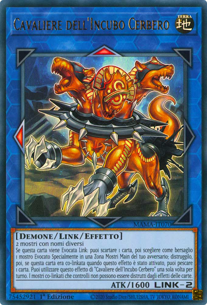 MAMA-IT070 Cavaliere dell'Incubo Cerbero Ultra Rara 1a Edizione (IT) -NEAR MINT-