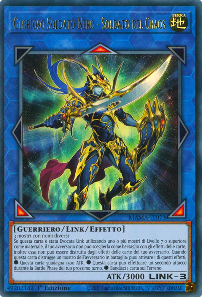 MAMA-IT073 Glorioso Soldato Nero - Soldato del Chaos Ultra Rara 1a Edizione (IT) -NEAR MINT-