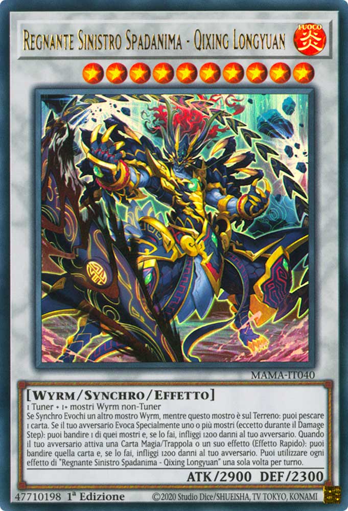 MAMA-IT040 Regnante Sinistro Spadanima - Qixing Longyuan Ultra Rara 1a Edizione (IT) -NEAR MINT-