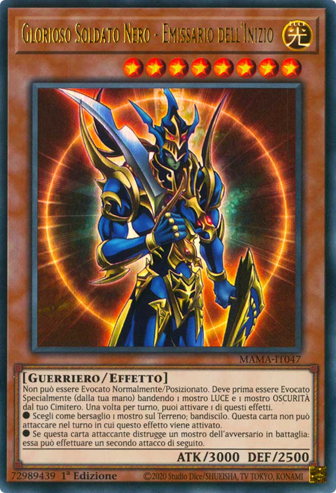 MAMA-IT047 Glorioso Soldato Nero - Emissario dell'Inizio Ultra Rara 1a Edizione (IT) -NEAR MINT-