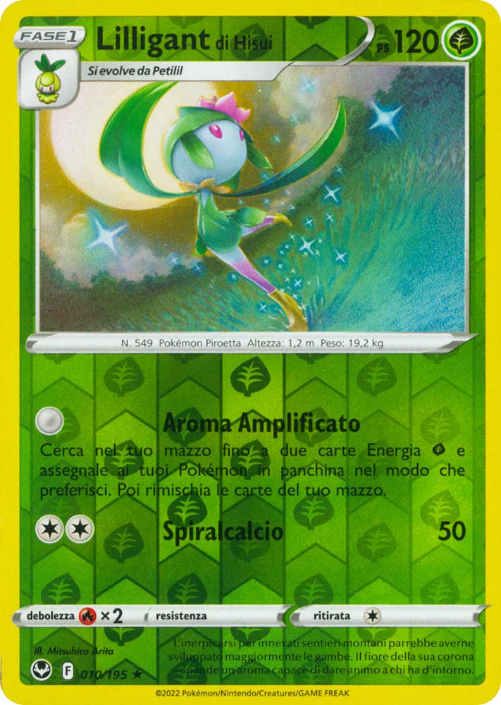010 / 195 Lilligant di Hisui Rara foil reverse (IT) -NEAR MINT-