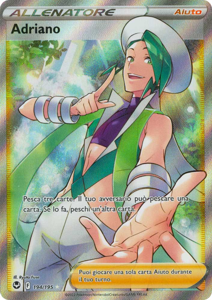 194 / 195 Adriano Ultra Rara Full Art foil (IT) -NEAR MINT-